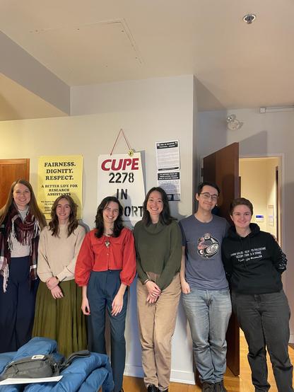 Emily Lowan and CUPE 2278 Union reps & members!