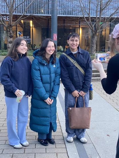 Emily Lowan with young greens and supporters at UBC campus