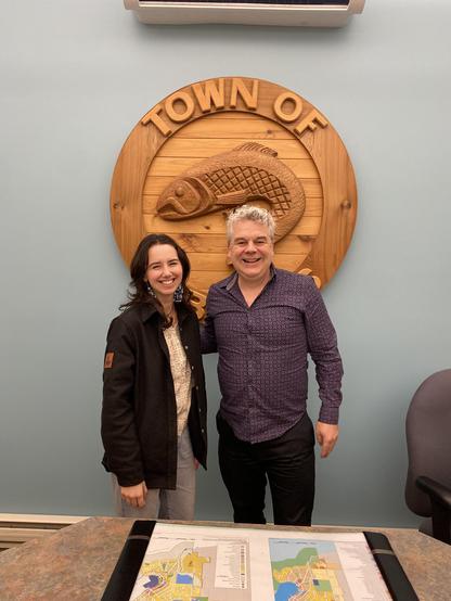 Emily Lowan with Mayor Silas White