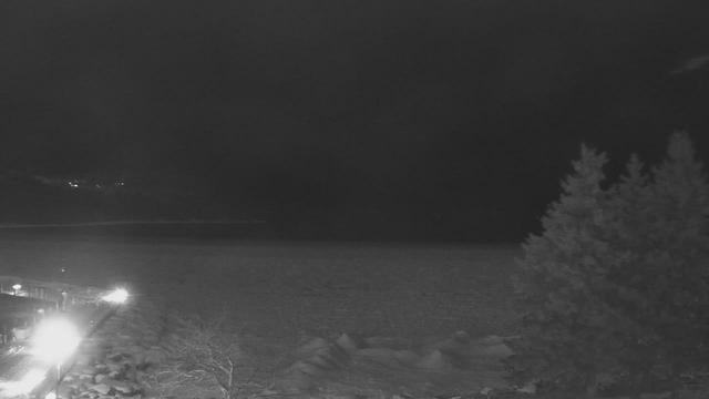 Western view from the Sister Bay Marina Boathouse overlooking Sister Bay Marina, Sister Bay and Green Bay beyond. // Image captured at: 2025-12-16 04:06:05 UTC (about 1 min. prior to this post) // Current Temp in Sister Bay: 19.85 F | -6.75 C // Precip: overcast clouds // Wind: N at 0 mph | 0 kph // Humidity: 68%