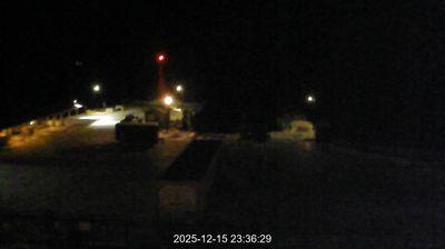 Security cam looking SSE over of the Beaver Island Ferry dock with Lake Michigan in the distance. // Image captured at: 2025-12-16 04:26:45 UTC (about 11 min. prior to this post) // Current Temp in Beaver Island: 25.13 F | -3.82 C // Precip: overcast clouds // Wind: W at 8.053 mph | 12.9 kph // Humidity: 86%