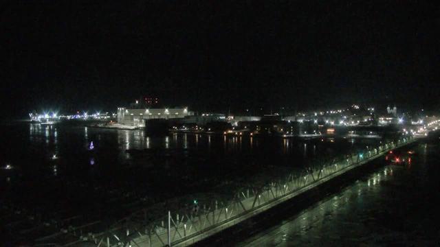 View looking north from the Door County Maritime Museum overlooking the historic Sturgaon Bay Bridge in the Sturgeon Bay. // Image captured at: 2025-12-16 09:06:14 UTC (about 1 min. prior to this post) // Current Temp in Sturgeon Bay: 16.29 F | -8.73 C // Precip: clear sky // Wind: SW at 4.608 mph | 7.41 kph // Humidity: 73%