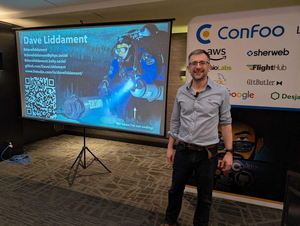 Me after one of my talks