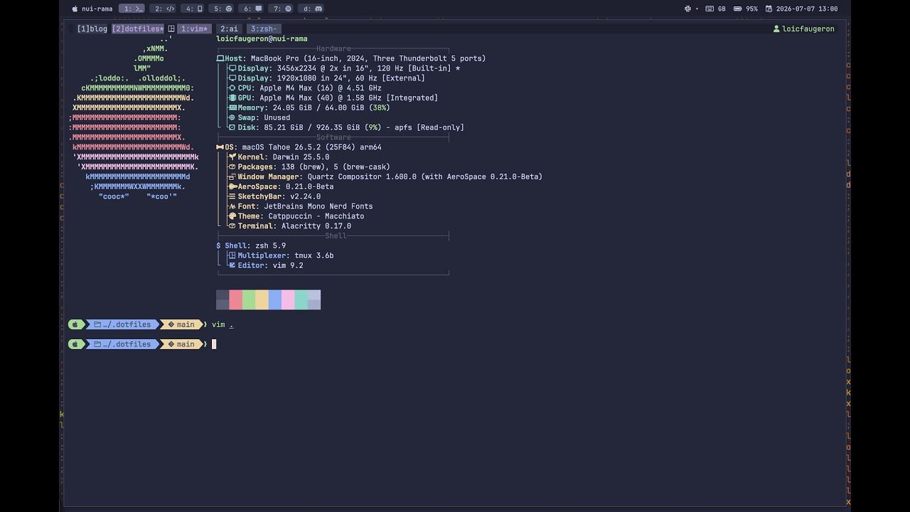 A screenshot of my terminal. because I live in the terminal.