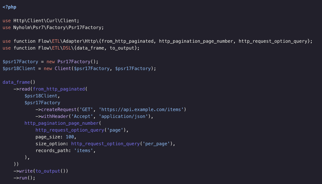 Flow HTTP Adapter example with built in Pagination Strategy